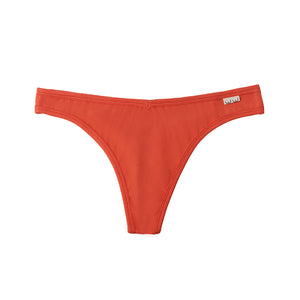 Coral Cotton Thong