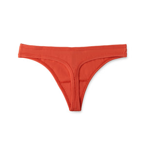 Coral Cotton Thong
