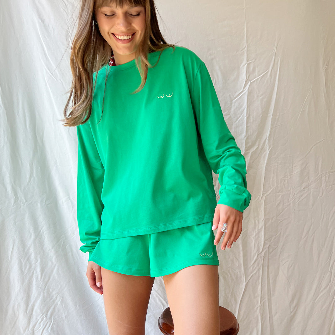 Green Pj Set - Sweater & Short