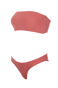 Sandra Terracotta Straplez Bikini Takım
